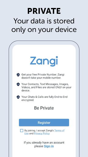 Zangi - Private Messenger screenshot 1