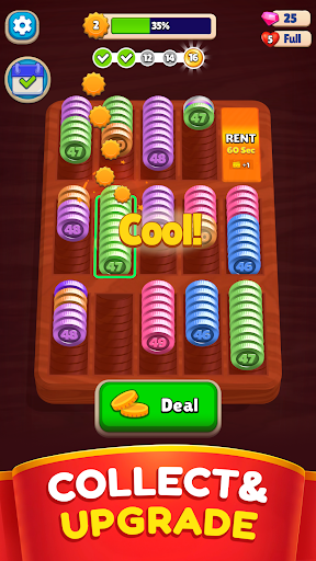 Pocket Sort: Coin Merge Puzzle screenshot 2